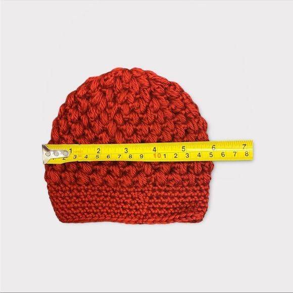 Handmade | Deep Red Baby Toque - Picture 2 of 3